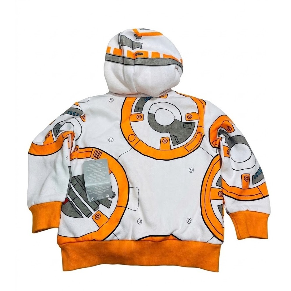 Disney Store Star Wars BB-8 D-O Droid Kids Sweatshirt Children Hoodie Zip Up NEW - Picture 2 of 5